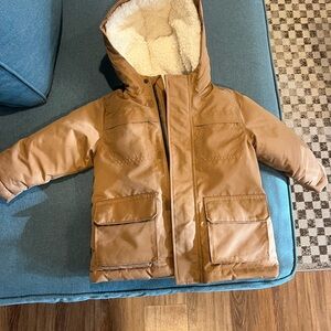 Brown Hooded Winter Jacket